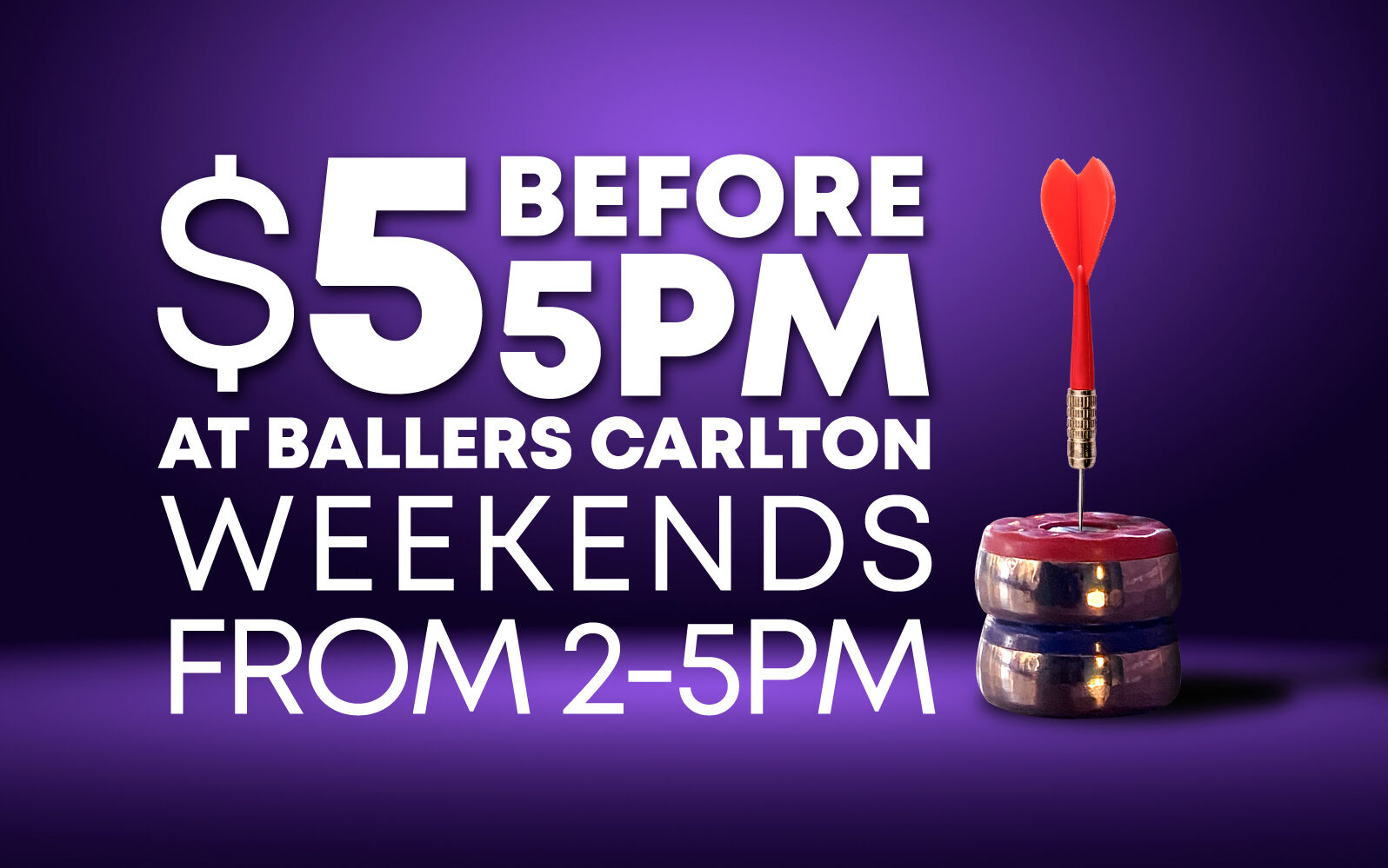 $5 BEFORE 5 | $5 GAMES 12-5PM THURSDAYS - SUNDAYS AT BALLERS CARLTON