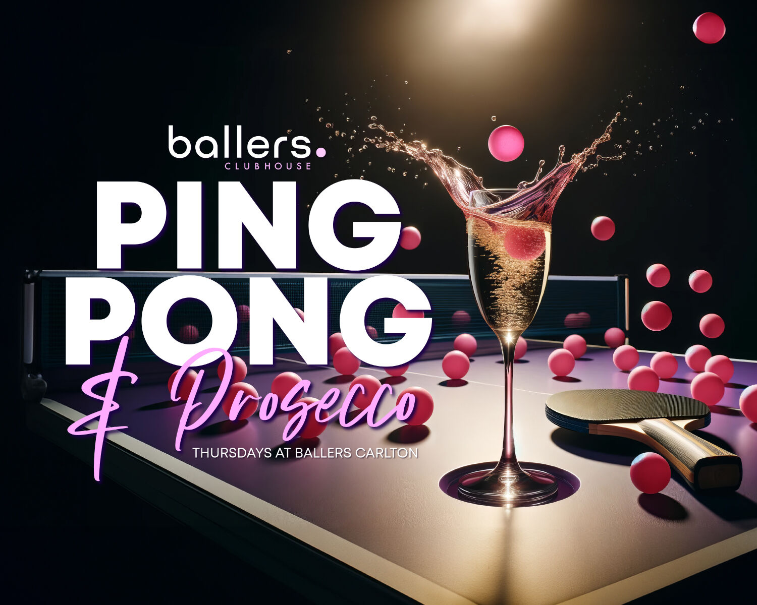 Thursday night | Ping Pong & Prosecco | Melbourne games venue |