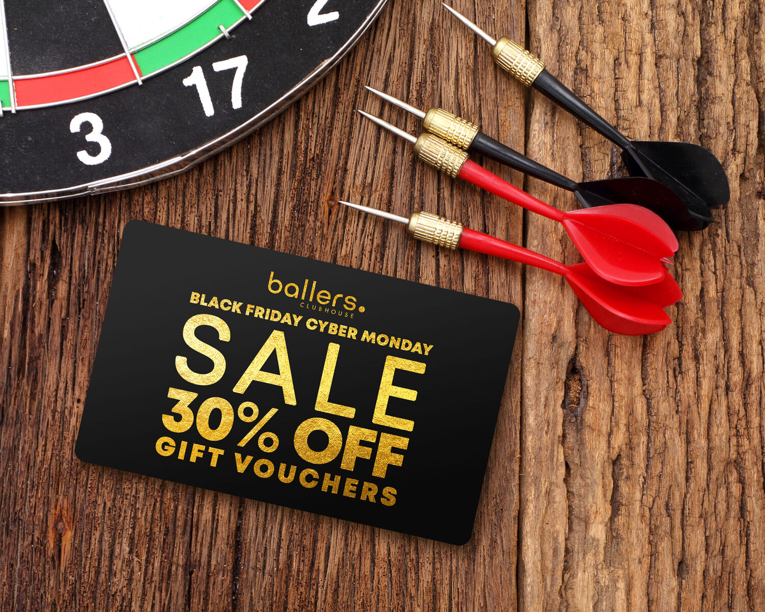 Black Friday Cyber Monday SALE | 30% OFF Gift Vouchers! | Christmas Gift Ideas Melbourne | Ballers Clubhouse